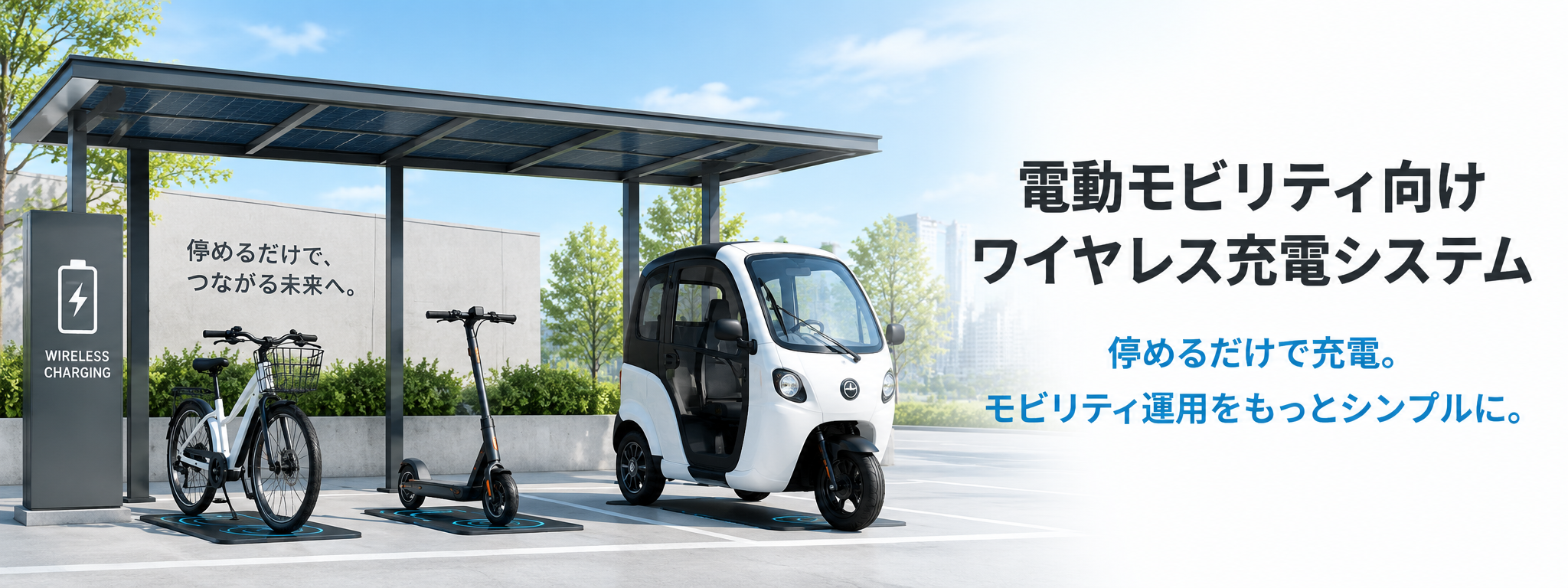 電動モビリティ向けワイヤレス充電システム