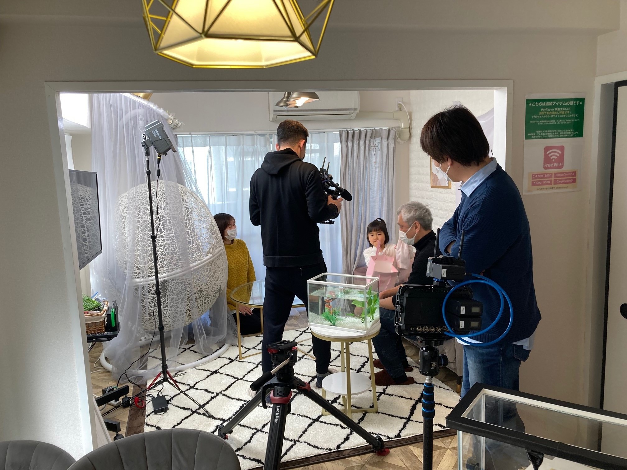 ワイヤレス給電CM動画撮影風景２