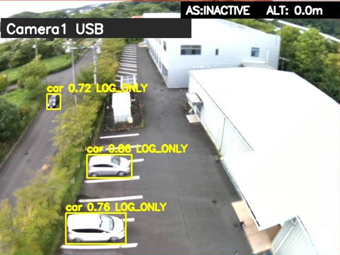 AIカメラによる車両検知