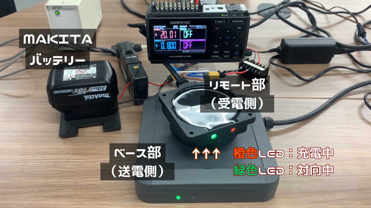 MAKITAバッテリーへのワイヤレス充電搭載
