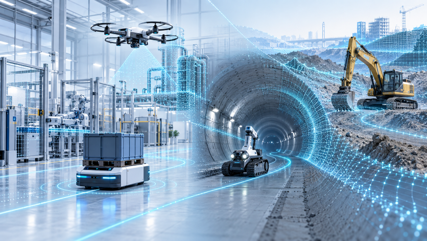 ドローン、AMR、点検ロボット、建設機械におけるSLAM活用