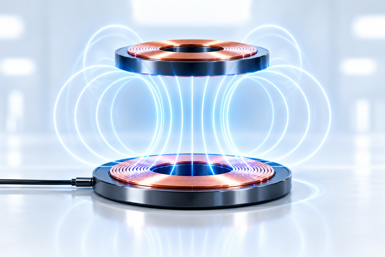 電磁誘導方式によるワイヤレス給電の技術イメージ