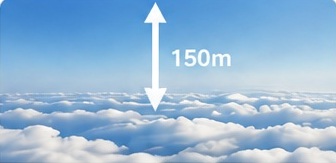 150m以上の上空