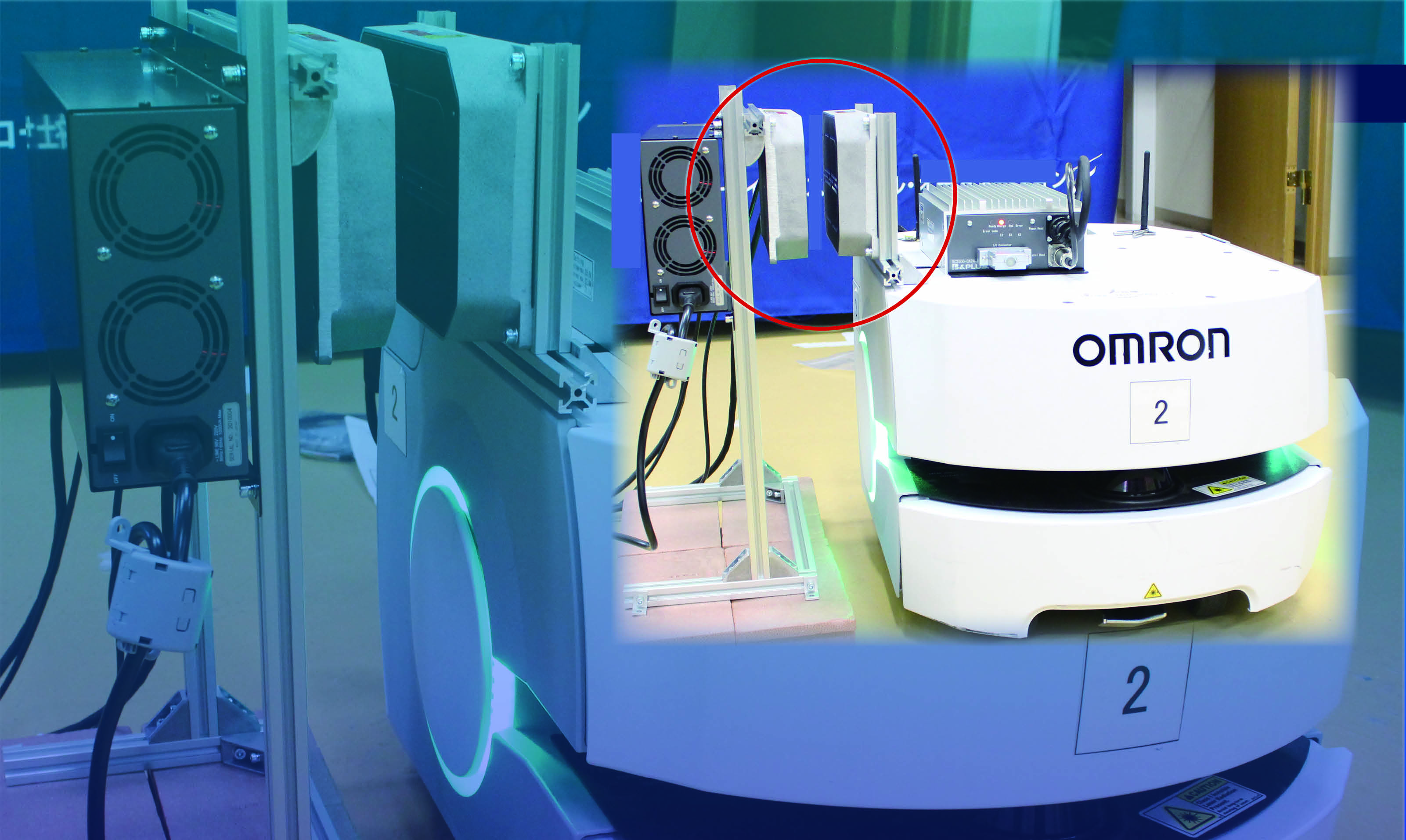 Wireless charging has been realized for the OMRON mobile robot LD series!